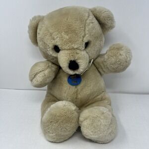 Dakin Teddy Bear Plush Beige 1979 Collectible Classic Retro Toy With Bow 13"